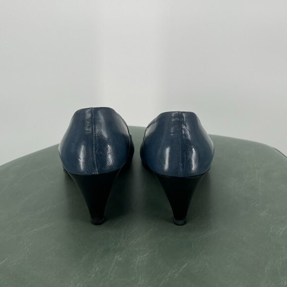 Walter Steiger Blue Pumps Vintage Made in Italy size 6B - Picture 4 of 7